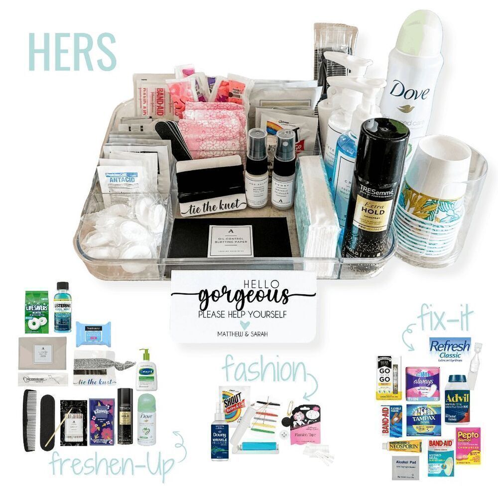 Made-To-Order Deluxe Wedding Bathroom Tray, His & Hers Bathroom Amenities, Weddi - Picture 5 of 6